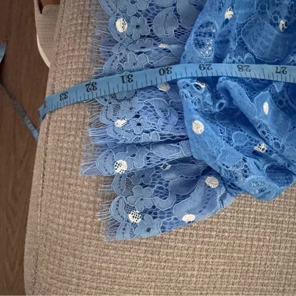 For Love And Lemons Samira Blue Lace Mini Dress size medium NWT - Picture 9 of 9